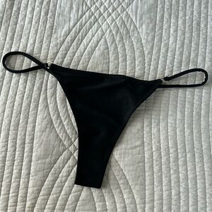 For Love and Lemons Black String Cheeky Bikini Bottoms